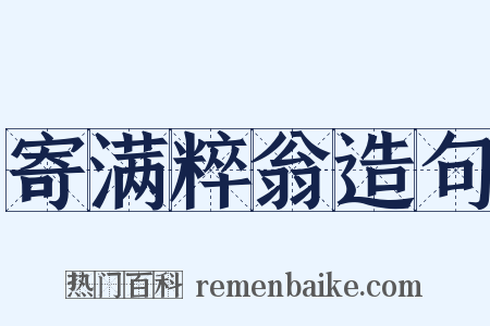 寄满粹翁造句是什么意思的图片